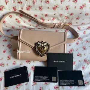 Authentic Dolce & Gabbana Hearts Devotion Belt Bag